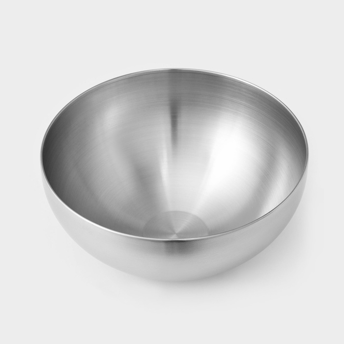 Миска-салатник Sphere, 3,4 л, d=24 см, нержавеющая сталь, серебряная Миска-салатник Sphere, 3,4 л, d=24 см, нержавеющая сталь, серебряная