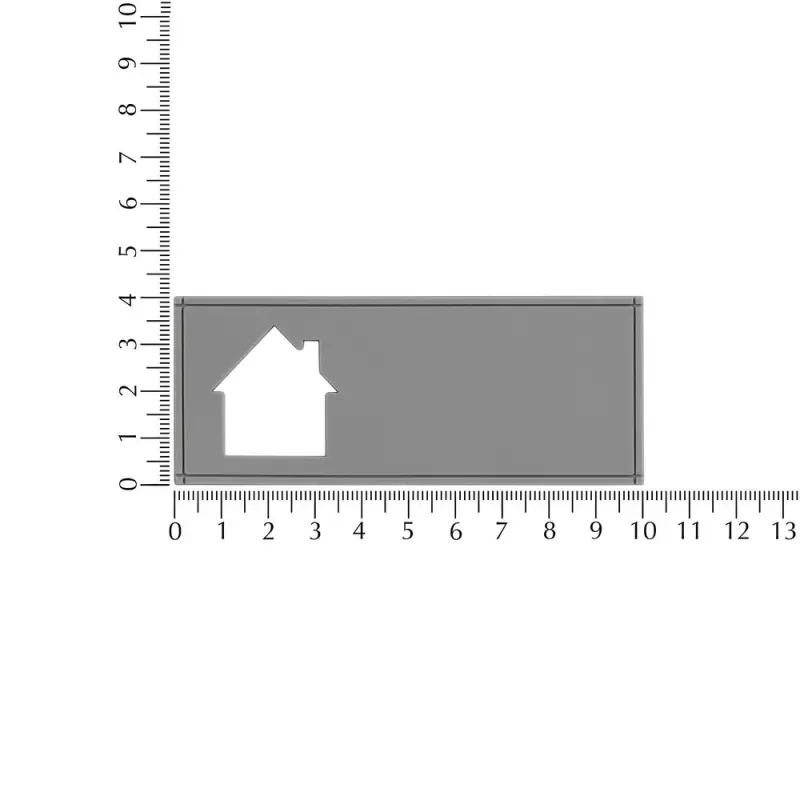 Лейбл из ПВХ с вырубкой «Дом», серый Лейбл из ПВХ с вырубкой «Дом», серый