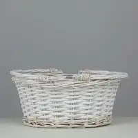 Корзина плетеная (ива) D35х26 H15 HH27 B27х19, 1 шт., белый