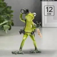 Фигурка полистоун лак &laquo;Лягушонок фоторепортёр&raquo;, 12&times;5.5&times;9.5 см