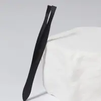 Пинцет прямой, узкий, 8.5 см, чёрный
