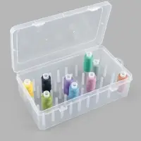 Органайзер для ниток, 42 катушки, 23.7&times;13.7&times;6.6 см, прозрачный