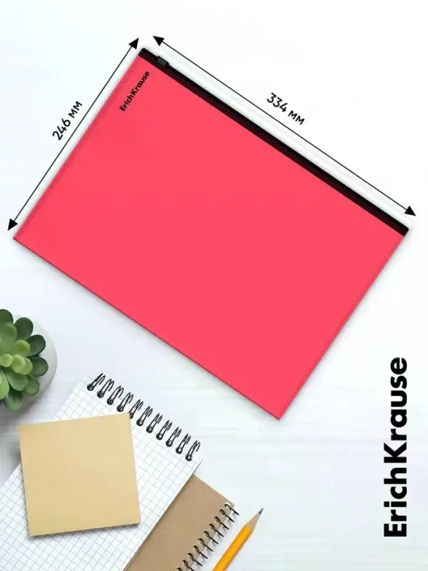 Zip-пакет пластиковый ErichKrause Matt Reef A4, непрозрачный, МИКС