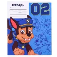 Тетрадь в косую линейку 12 листов, 5 видов МИКС, обложка мелованный картон, «Щенячий патруль»