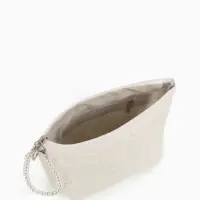 Косметичка дор Цветок 22*6*16, отд на молнии, молочный