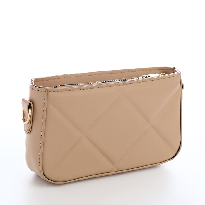 Сумка кросс-боди на молнии, цвет бежевый Сумка кросс-боди на молнии, цвет бежевый