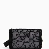 Косметичка дор Сердца 21*9,5*13, отд на молнии, черный