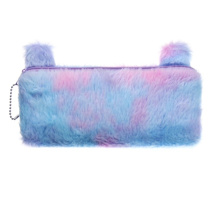 Пенал школьный меховой на молнии Calligrata Пенал школьный меховой на молнии Calligrata "Мышка", микс