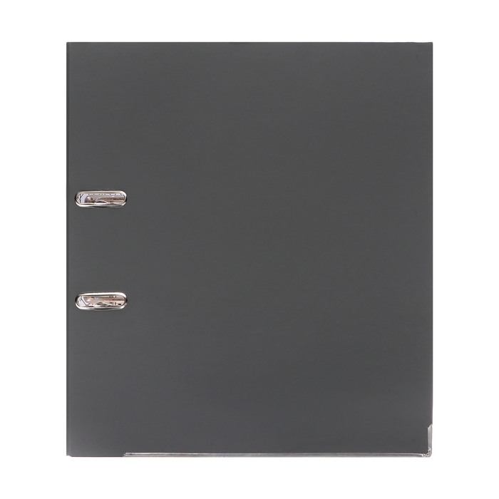 Папка-регистратор 75мм, А4, Calligrata Папка-регистратор 75мм, А4, Calligrata "Mega", бумвинил, с карманом на корешке, нижний металлический кант, серая