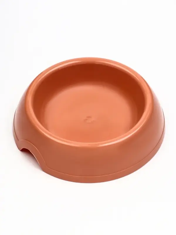 Миска для кошек и собак, 200 мл, 14.5&times;3 см, пластик, кирпичная