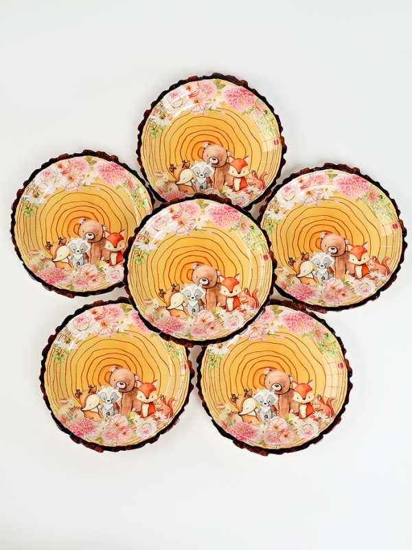Набор бумажной посуды Набор бумажной посуды "Зверюшки", набор 12 шт.