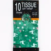 Бумага упаковочная тишью "Рождество", зелёная, 50 х 66 см Бумага упаковочная тишью "Рождество", зелёная, 50 х 66 см