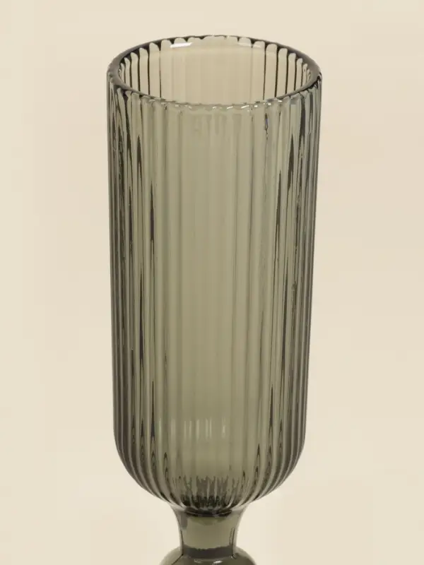 Бокалы для шампанского SL Home &laquo;Модерн&raquo;, 150 мл, 5.5&times;18.5 см, набор 2 шт., стекло, графитовые