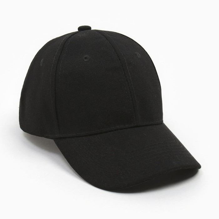Бейсболка, цвет чёрный, размер 56-58 Бейсболка, цвет чёрный, размер 56-58