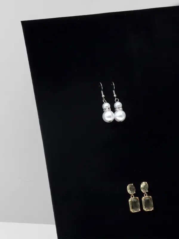 Подставка под серьги QF, 60 пар, 5 рядов, 33&times;9&times;28 см, чёрная