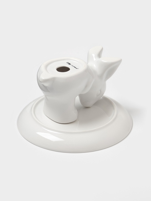 Блюдо для десертов Доляна «Зайка», d=20,5 см, цвет белый