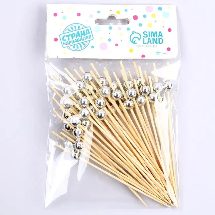 Шпажка для канапе &laquo;Бусина&raquo;, набор 50 шт.