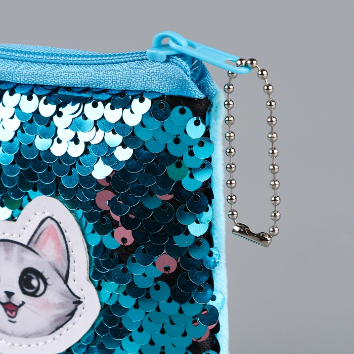 Кошелёк с пайетками антистресс «Волшебный котик»