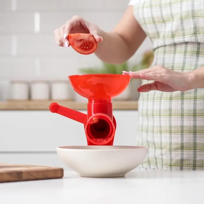 Соковыжималка для томатов Доляна, 27 см, красная