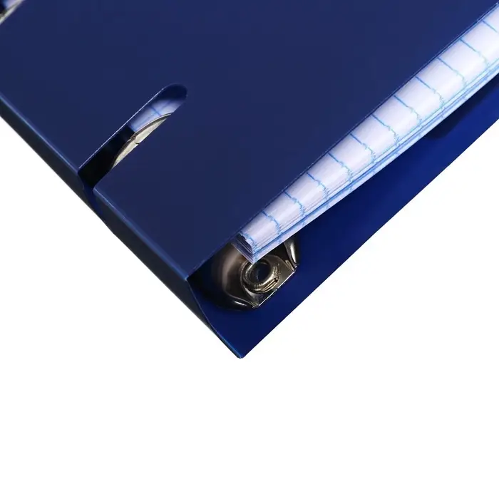 Тетрадь на кольцах Calligrata A5, 80 листов, в клетку, пластиковая обложка, блок офсет, синяя