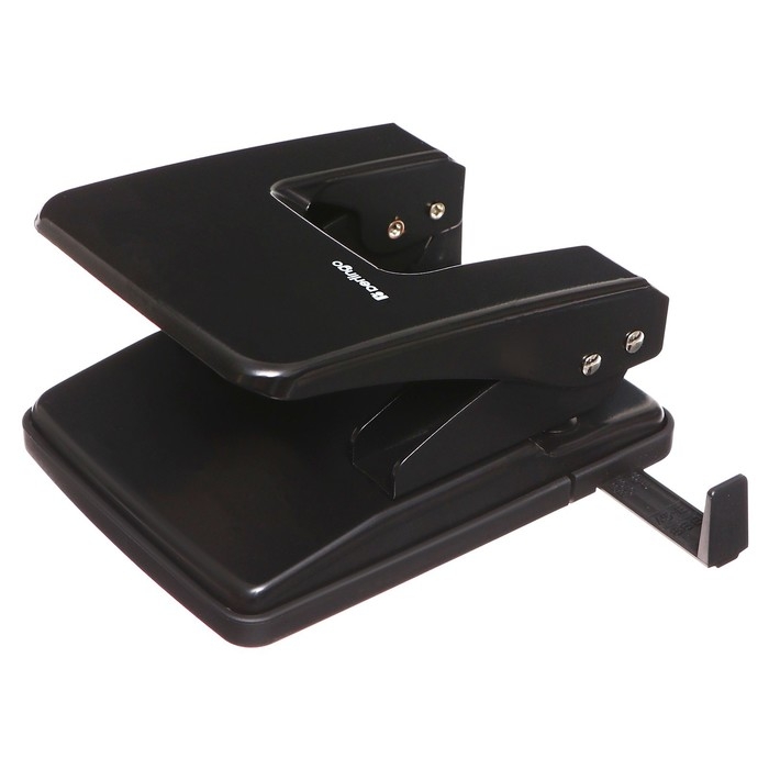 Дырокол металлический 40 листов, Berlingo, с линейкой, чёрный Дырокол металлический 40 листов, Berlingo, с линейкой, чёрный