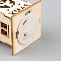 Ёлочная игрушка &laquo;Домик с ангелом&raquo;, 6&times;4.5&times;4.5 см, от батареек, свечение тёплое белое