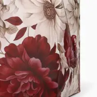 Сумка для покупок &laquo;Пионы&raquo;, многоразовая, бордовая