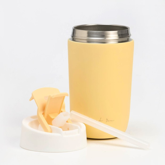 Термокружка, 500 мл, Sсhool Thank you, сохраняет тепло 6 ч, жёлтая Термокружка, 500 мл, Sсhool Thank you, сохраняет тепло 6 ч, жёлтая