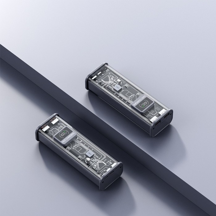 Внешний аккумулятор CRR-29, 20000 мАч, 2USB, 3А, дисплей, быстрая зарядка, серый Внешний аккумулятор CRR-29, 20000 мАч, 2USB, 3А, дисплей, быстрая зарядка, серый