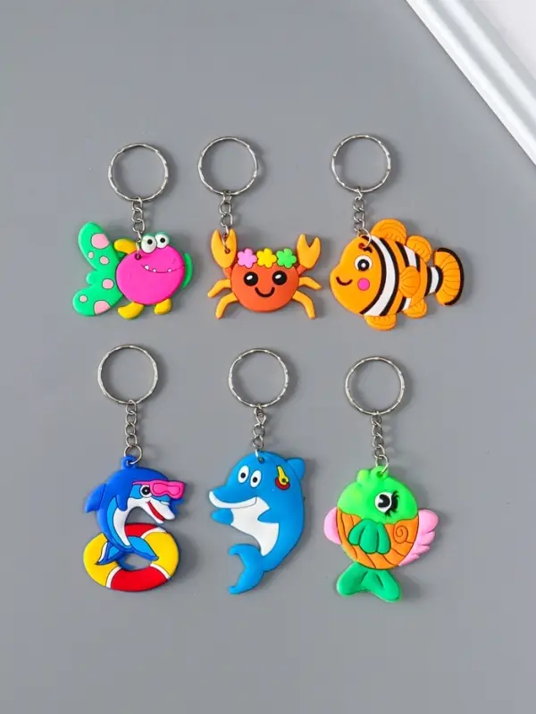 Брелок для ключей на кольце &laquo;Подводный мир&raquo;, резина, 4.5&times;5.5 см, МИКС