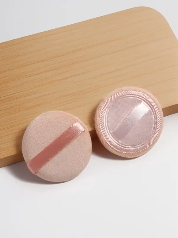 Пуховка для макияжа, с держателем, d = 6 см, МИКС Пуховка для макияжа, с держателем, d = 6 см, МИКС