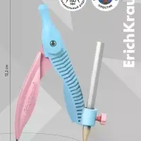 Циркуль пластиковый ErichKrause &laquo;Pastel&raquo;, 122 мм, с карандашом, пенал, МИКС