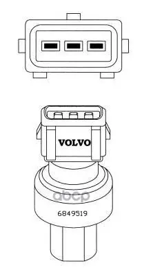 Пневматический Выключатель, Кондиционер Volvo 850 (Ls) 2.0 [1991/06-1996/12], Volvo 850 (Ls) 2.0 Tur NRF арт. 38934