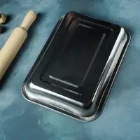 Противень, 36&times;27&times;4 см, нержавеющая сталь, хромированный