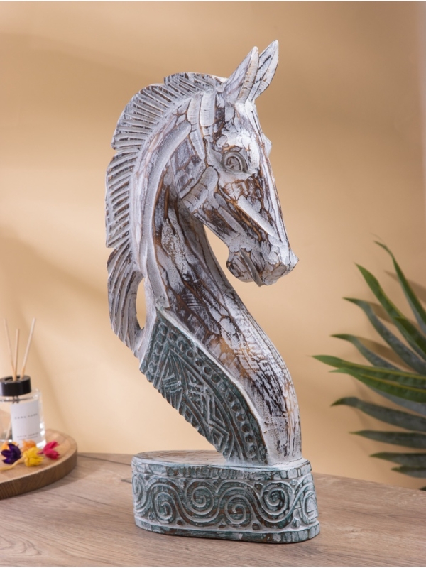 Сувенир резной дерево Сувенир резной дерево "Голова коня", 22х7х50 см