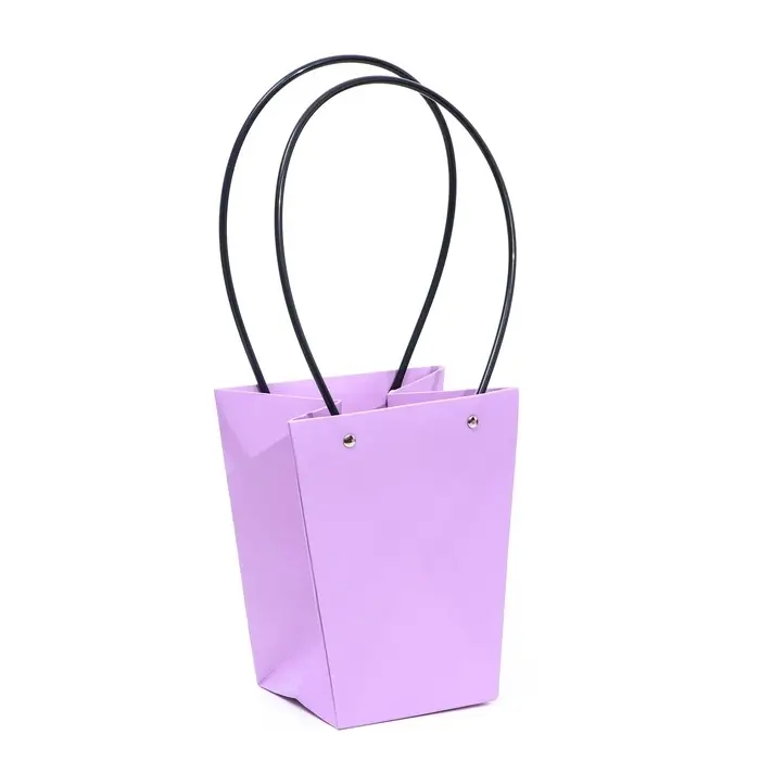 Сумка для цветов &laquo;Лиловая&raquo;, влагостойкая, 17&times;17 - 11.5&times;11.5 - 20 см