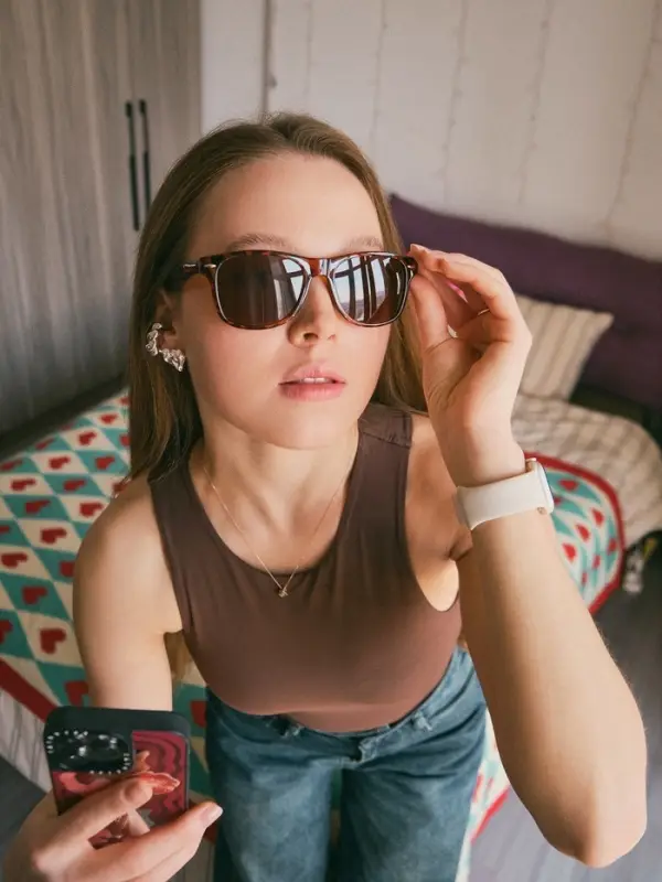 Очки солнцезащитные женские &laquo;OneSun. Wayfarer&raquo;, uv 400, линза 5&times;6 см, коричневый