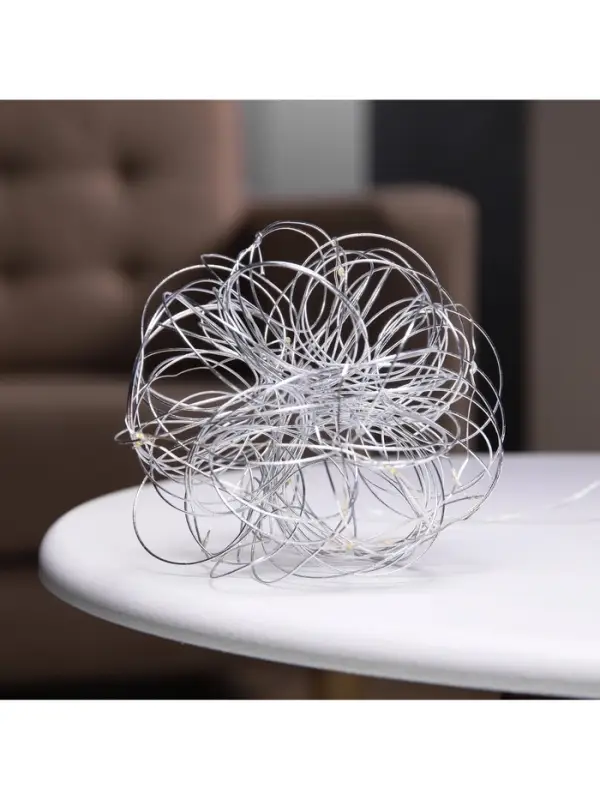 Светодиодная фигура &laquo;Облачко&raquo; 15 см, 15 LED, от батареек ААx2, свечение тёплое белое