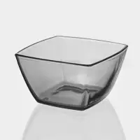 Салатники Paşabah&ccedil;e Tokyu. Gray, 500 мл, d=12.5 см, набор 6 шт., стекло, чёрные