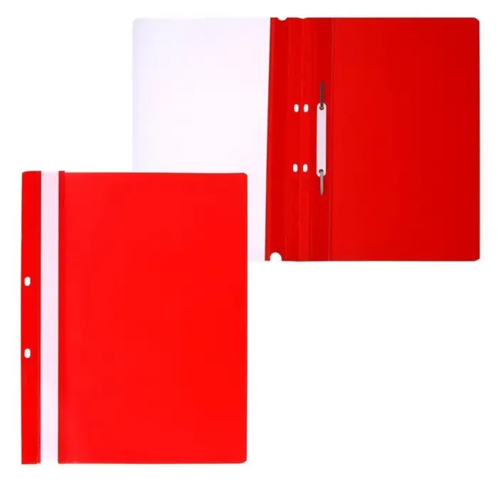 Папка-скоросшиватель Calligrata, А4, 180 мкм, красная, прозрачный верх, с перфорацией Папка-скоросшиватель Calligrata, А4, 180 мкм, красная, прозрачный верх, с перфорацией