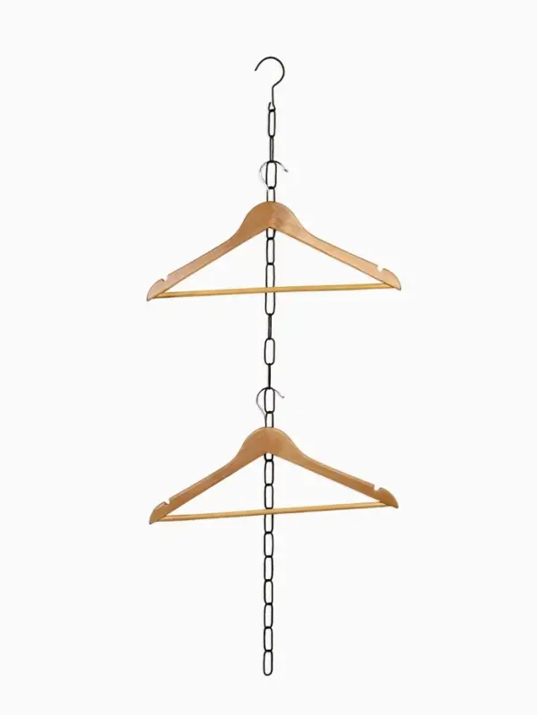 Цепочка-держатель для плечиков, звенья 4.7&times;1.8 см, L=110 см, чёрная