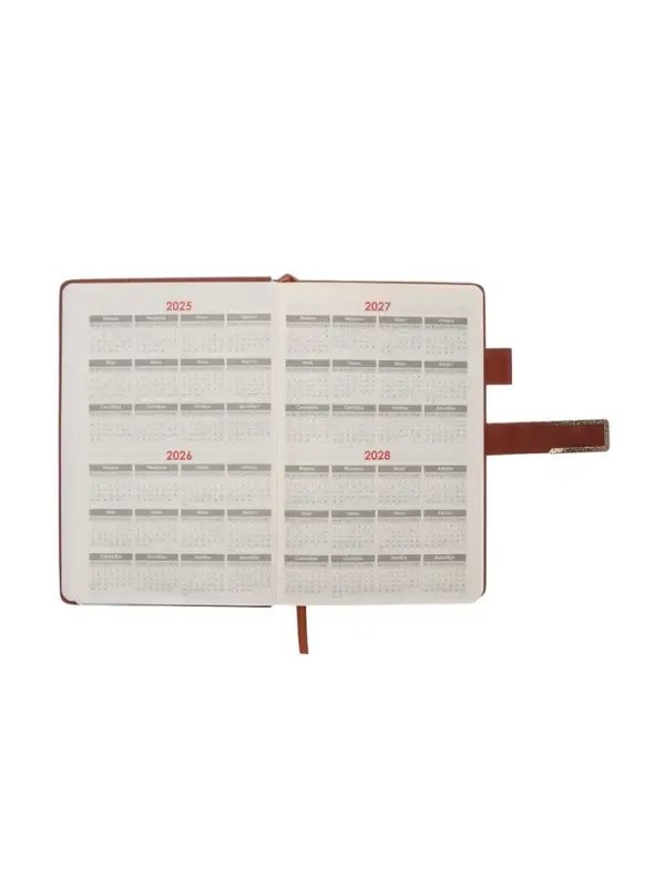 Ежедневник недатированный формат А5, с хлястиком, 128л, линия, пвх, Коричневый Ежедневник недатированный формат А5, с хлястиком, 128л, линия, пвх, Коричневый