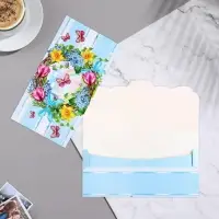 Конверт для денег "Цветы - 4" 18,5х8,5 см