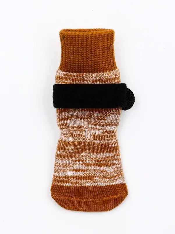 Носки нескользящие Носки нескользящие "Лапки", S (5,5 * 14 см), набор 4 шт, бежевые