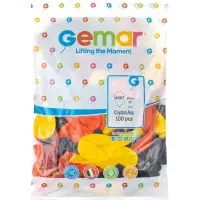 Воздушные шары латексные 12", кристалл, 100 шт., МИКС