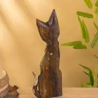 Сувенир «Кошка в ошейнике», 10×4×30 см, дерево, МИКС