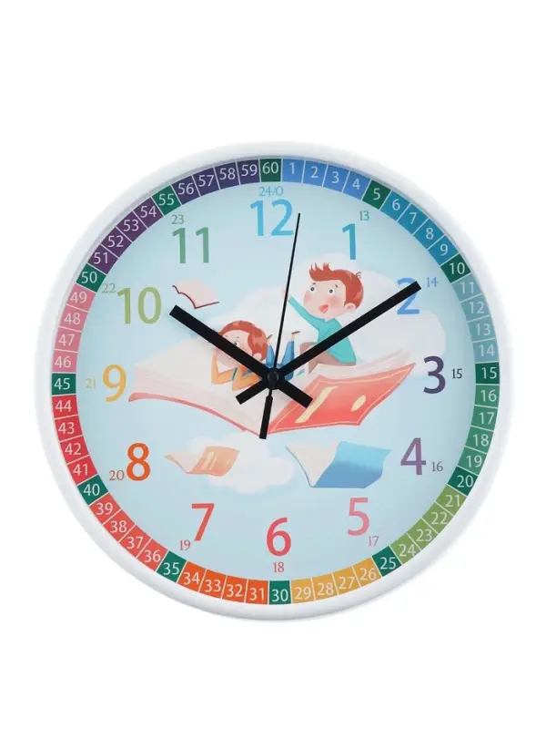 Часы настенные &laquo;Ученье свет&raquo;, детские, бесшумные, плавный ход, d=25 см, от батарейки 1&times;АА