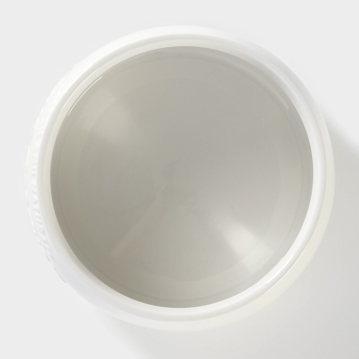 Банка фарфоровая для хранения сыпучих продуктов BellaTenero, 500 мл, 13&times;7 см, цвет белый