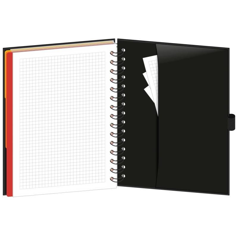 Бизнес-тетрадь Wisdom 8,А5,120л,148х205,3 разд,рез под руч,клет,рад1,0008