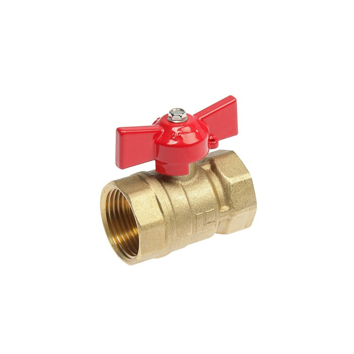 Кран шаровой ZEIN, внутренняя/внутренняя резьба 1 Кран шаровой ZEIN, внутренняя/внутренняя резьба 1", бабочка